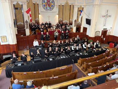 Grace United choir and bell ringers